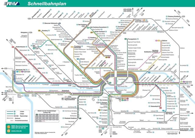 Frankfurt metro stations map