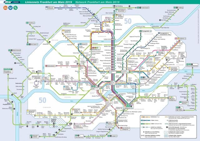 Frankfurt transportation map