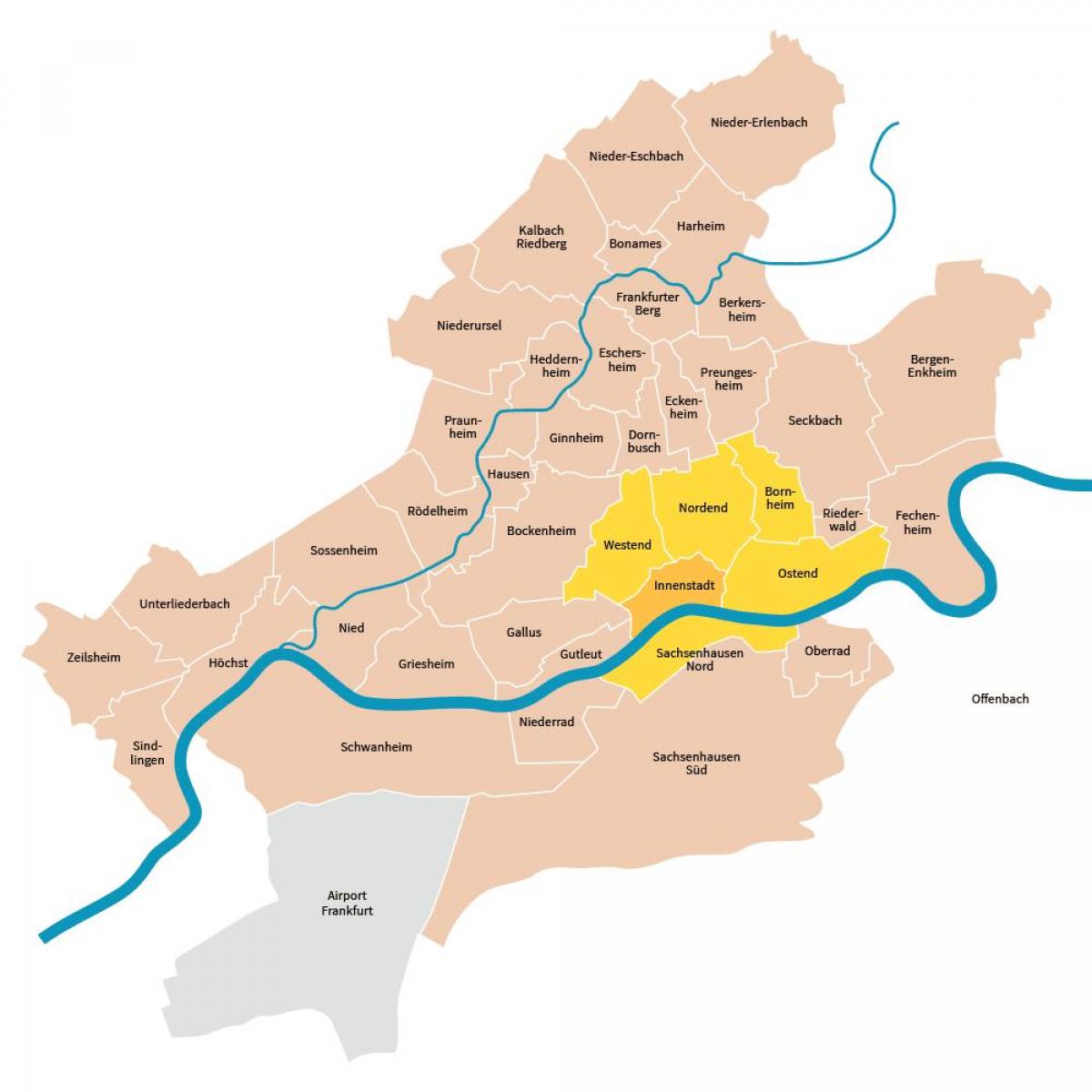 Frankfurt district map