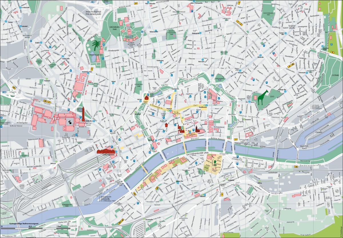 Frankfurt city map