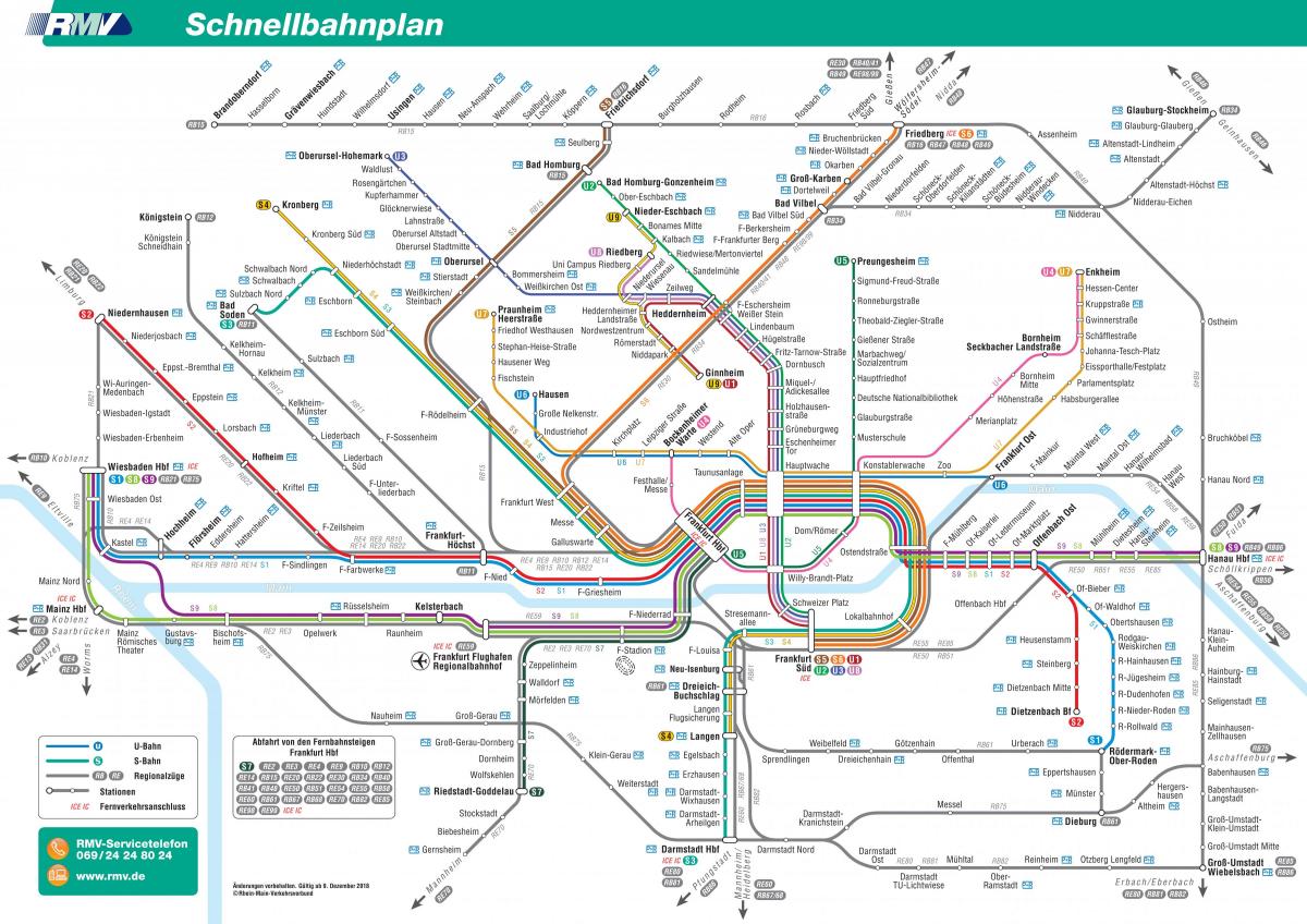 Frankfurt metro stations map