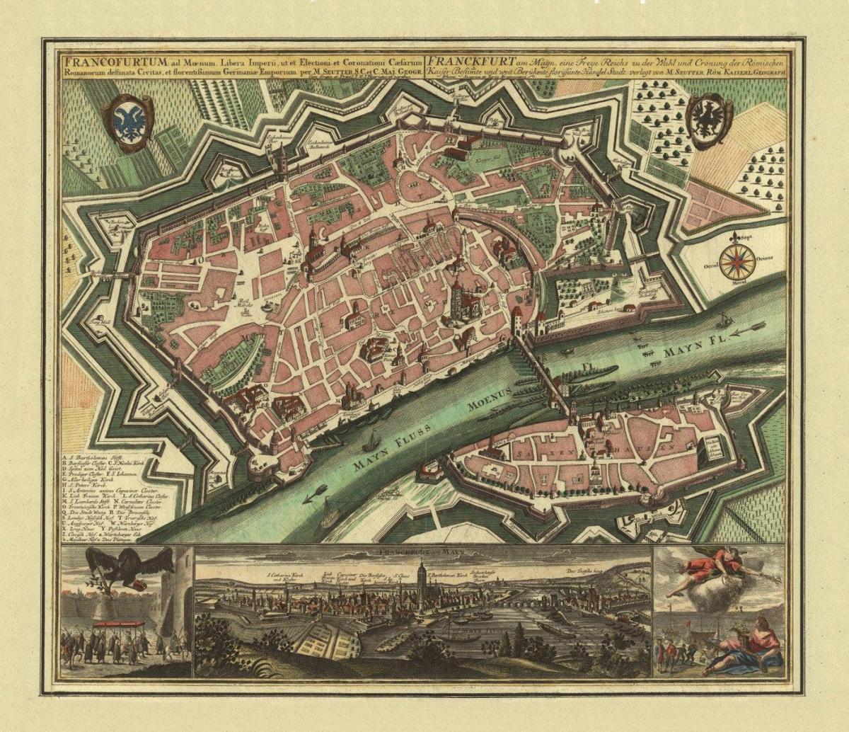 Frankfurt antique map